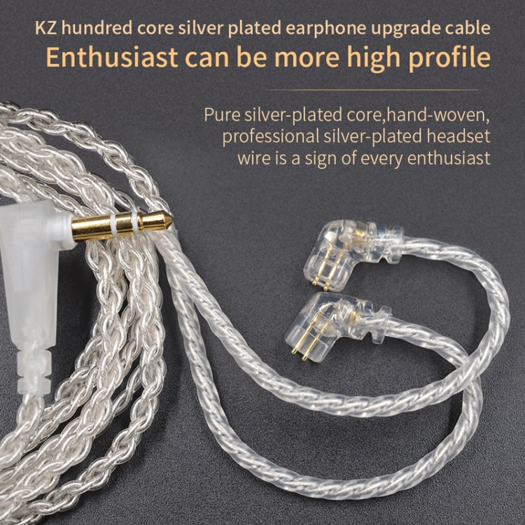 KZ B 8 Pin Oxygen-free Copper Silver Plated Upgrade Cable for KZ ZST / ES4 / ZS10 / AS10 / BA10 Earphones(White) - Cable & Splitter by KZ | Online Shopping UK | buy2fix