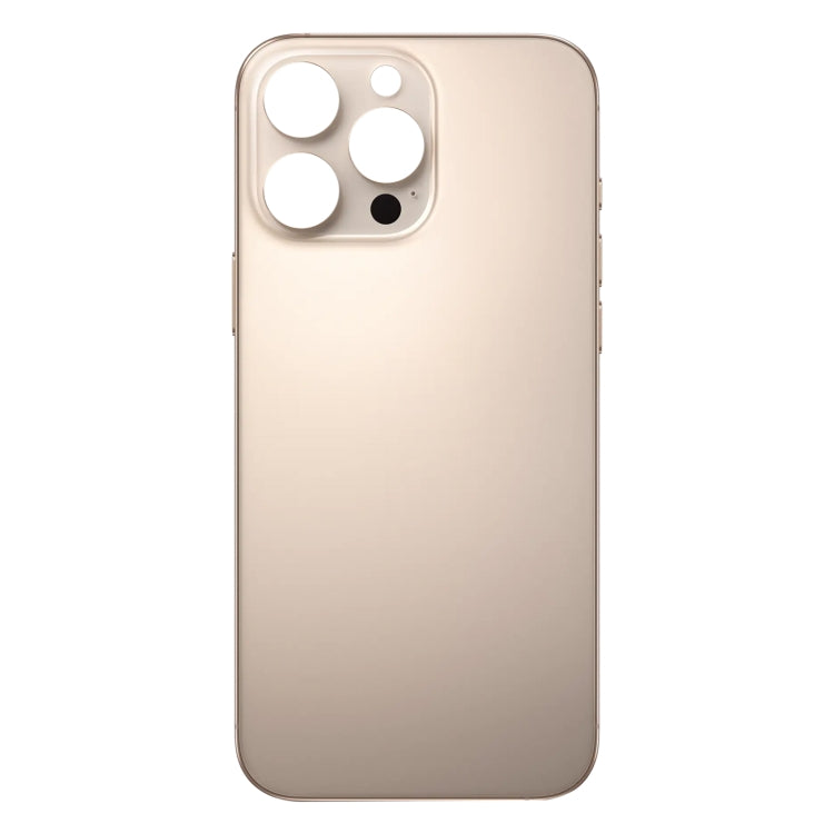 For iPhone 16 Pro Max Easy Replacement Big Camera Hole Glass Back Battery Cover(Gold) -  by buy2fix | Online Shopping UK | buy2fix