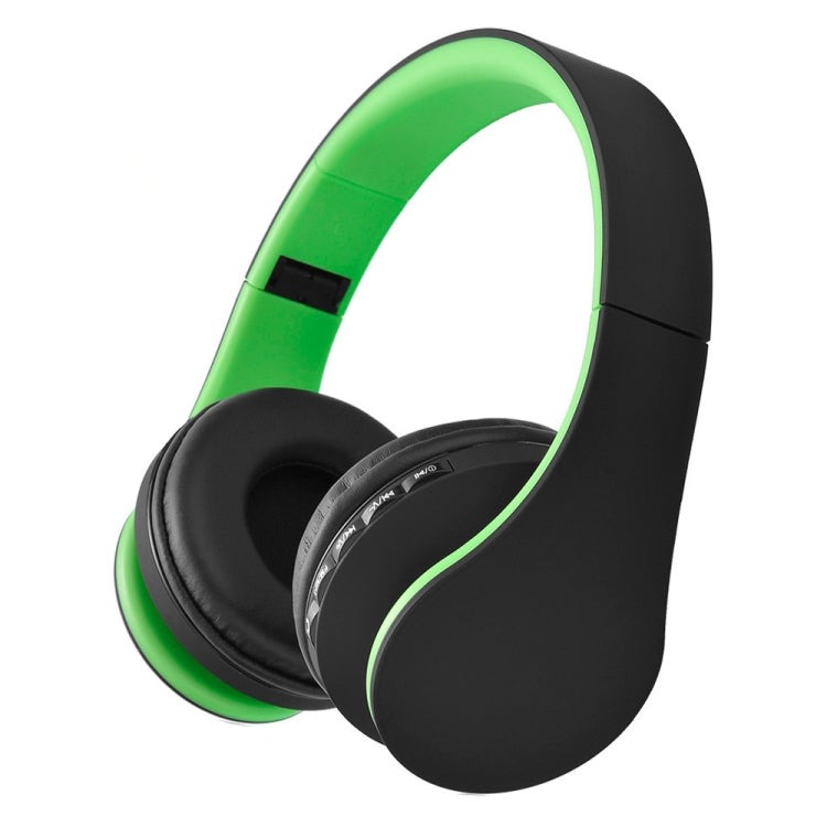 BTH-811 Folding Stereo Wireless  Bluetooth Headphone Headset with MP3 Player FM Radio, for Xiaomi, iPhone, iPad, iPod, Samsung, HTC, Sony, Huawei and Other Audio Devices(Green) - Headset & Headphone by buy2fix | Online Shopping UK | buy2fix