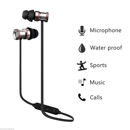 BTH-828 Magnetic In-Ear Sport Wireless Bluetooth V4.1 Stereo Waterproof Earbuds Earphone with Mic, for iPhone, Samsung, HTC, LG, Sony and other Smartphones - Bluetooth Earphone by buy2fix | Online Shopping UK | buy2fix