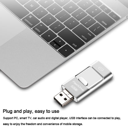 8GB USB 3.0 + 8 Pin + Mirco USB Android iPhone Computer Dual-use Metal Flash Drive (Silver) - U Disk & Card Reader by buy2fix | Online Shopping UK | buy2fix