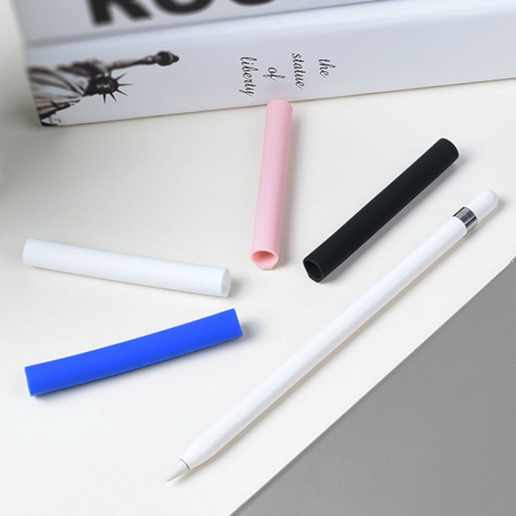 Magnetic Sleeve Silicone Holder Grip Set for Apple Pencil (White) - Pencil Accessories by buy2fix | Online Shopping UK | buy2fix