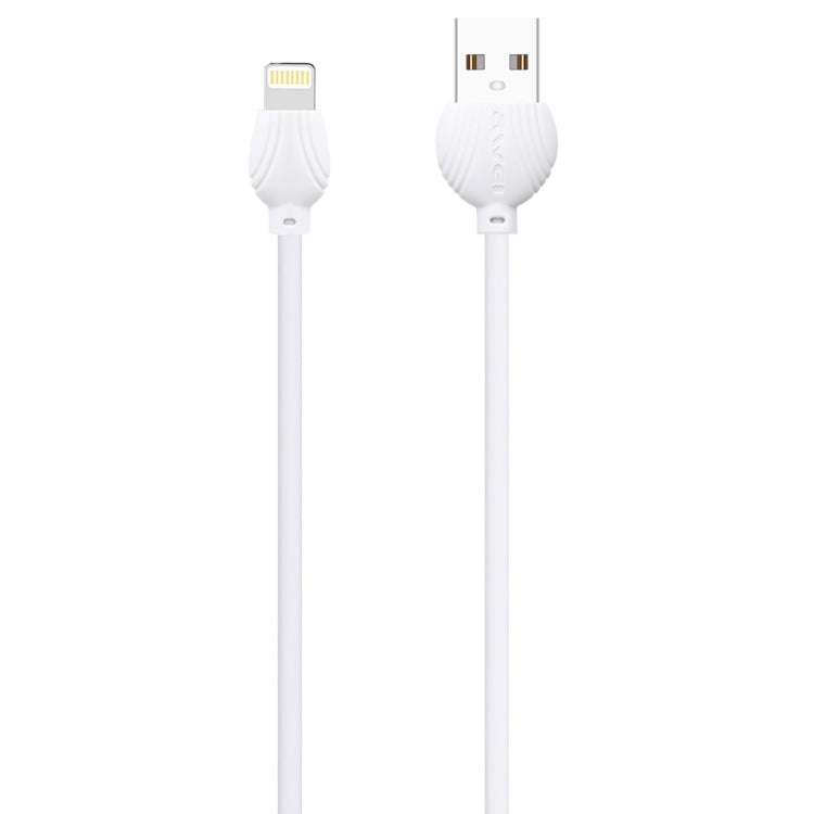 awei CL-63 2.5A 8 Pin Charging + Transmission Aluminum Alloy Data Cable, Length: 1m(White) - Normal Style Cable by awei | Online Shopping UK | buy2fix