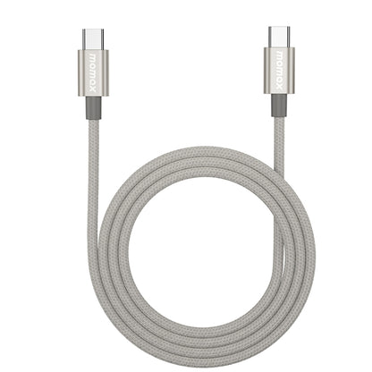 MOMAX DC30 1.5m USB-C / Type-C to USB-C / Type-C 60W Braided Data Sync Charge Cable (Titanium Color) - USB-C & Type-C Cable by MOMAX | Online Shopping UK | buy2fix