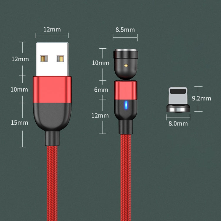 2m 3A Output USB to 8 Pin 540 Degree Rotating Magnetic Data Sync Charging Cable(Purple) - Charging Cable & Head by buy2fix | Online Shopping UK | buy2fix