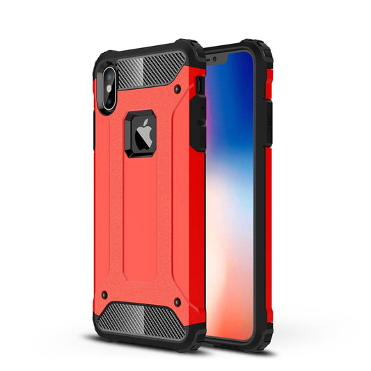 For iPhone XS Max TPU + PC Armor Combination Back Cover Case(Red) - More iPhone Cases by buy2fix | Online Shopping UK | buy2fix