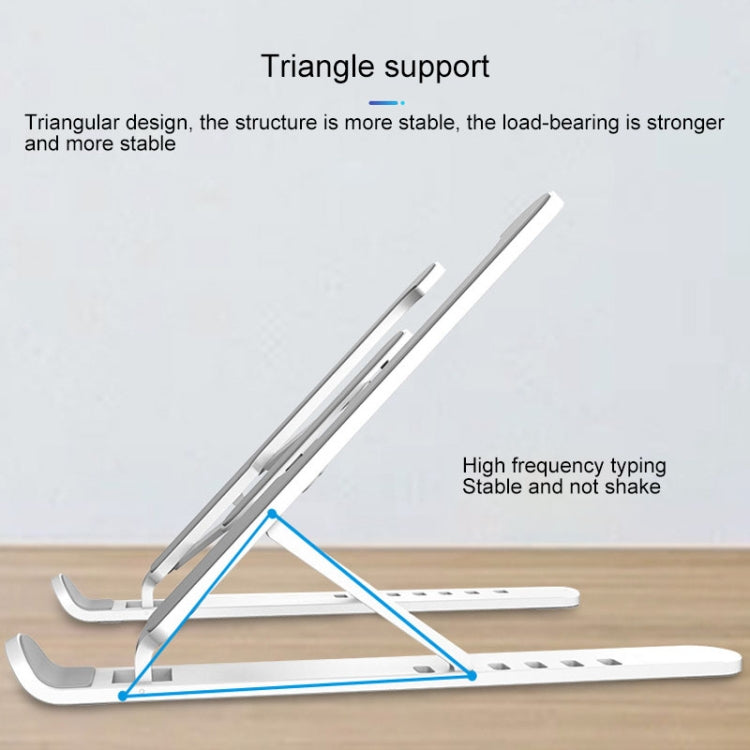 YMB1028 Portable Folding Desktop Holder Bracket for Laptop / Tablet(Silver) - MacBook Holder by buy2fix | Online Shopping UK | buy2fix