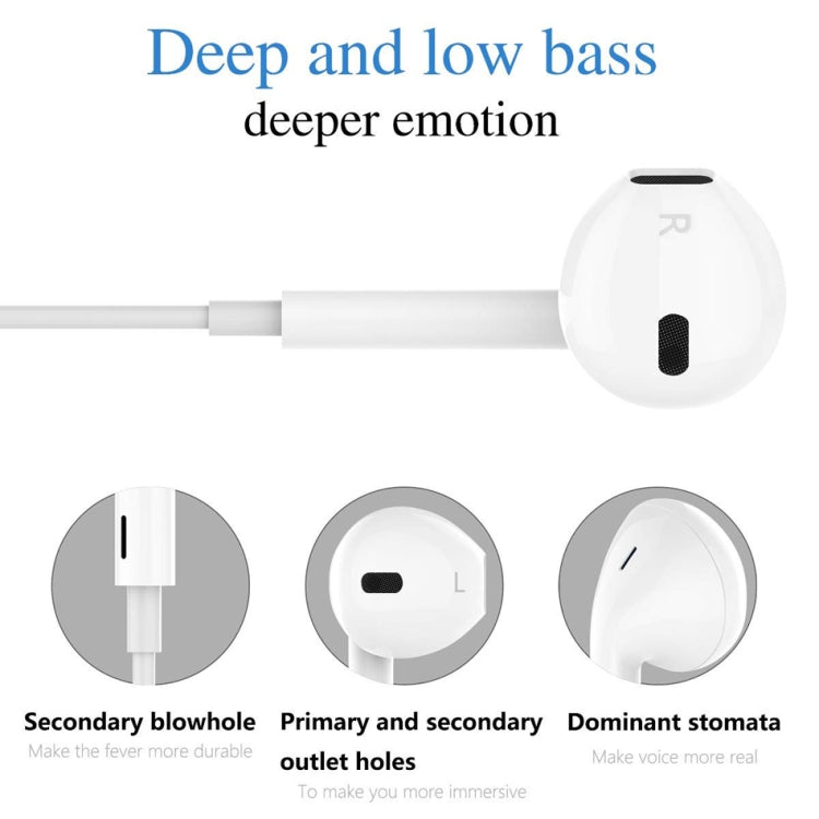 GL069 8 Pin Port Bluetooth Module Pop-up Window Wired Stereo Earphones with Mic (White) - Normal Style Earphone by buy2fix | Online Shopping UK | buy2fix