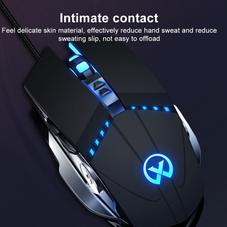 GM20 3200DPI 4-modes Adjustable 7-keys RGB Light Wired Gaming Mouse (Starlight Black) - Wired Mice by buy2fix | Online Shopping UK | buy2fix