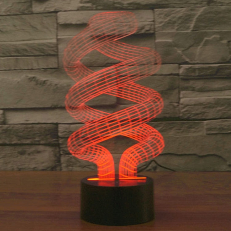 Spiral Style 3D Touch Switch Control LED Light , 7 Color Discoloration Creative Visual Stereo Lamp Desk Lamp Night Light - Novelty Lighting by buy2fix | Online Shopping UK | buy2fix