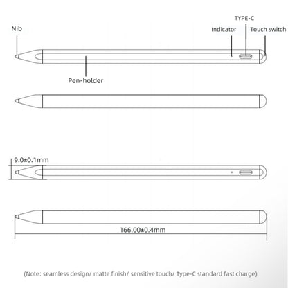 ROCK B02 For iPad Tablet PC Anti-mistouch Active Capacitive Pen Stylus Pen (White) - Stylus Pen by ROCK | Online Shopping UK | buy2fix