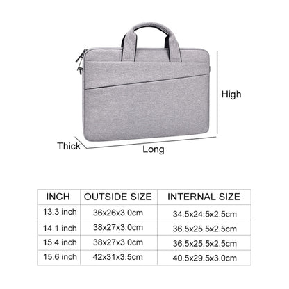 ST03S 15.6 inch Double Side Pockets Wearable Oxford Cloth Soft Handle Portable Laptop Tablet Bag(Grey) - 15.6 - 17 inch by buy2fix | Online Shopping UK | buy2fix