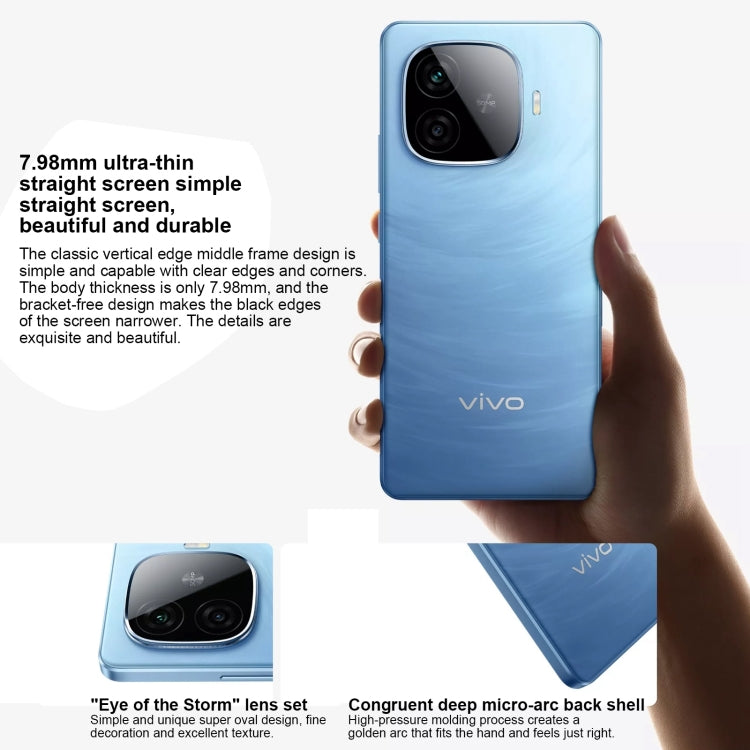 vivo Y200 GT, Dual Back Cameras, 8GB+128GB, Face ID Screen Fingerprint Identification, 6.78 inch Android 14.0 OriginOS 4 Snapdragon 7 Gen 3 Octa Core 2.63GHz, OTG, NFC, Network: 5G, Support Google Play (Blue) - vivo by vivo | Online Shopping UK | buy2fix