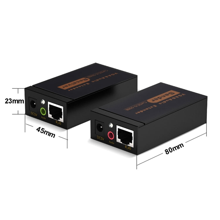 VGA & Audio Extender 1920x1440 HD 100m Cat5e / 6-568B Network Cable Sender Receiver Adapter, AU Plug - VGA Extender by buy2fix | Online Shopping UK | buy2fix