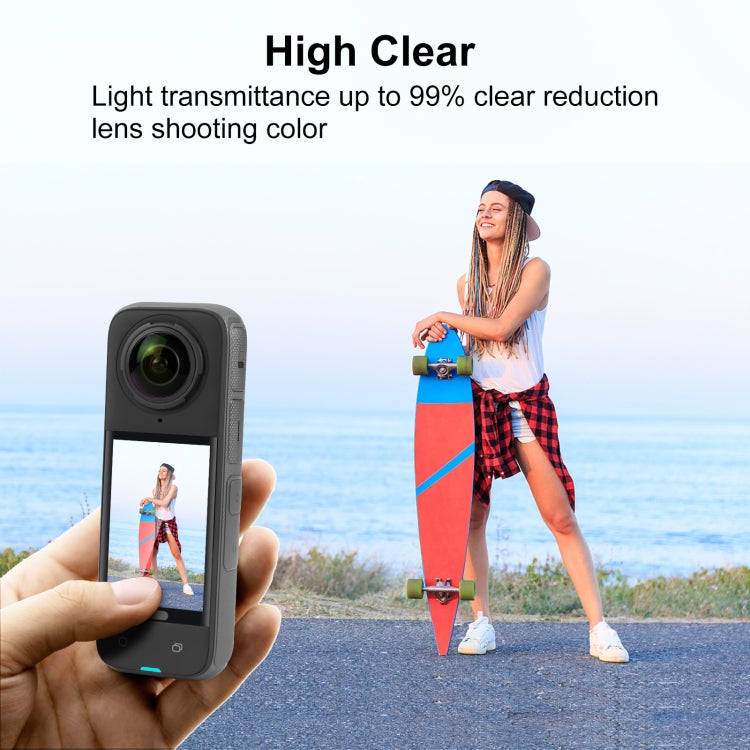 For Insta360 X4 PULUZ 9H 2.5D Curved HD Screen Tempered Glass Film (Transparent) - Protective Film & Stickers by PULUZ | Online Shopping UK | buy2fix