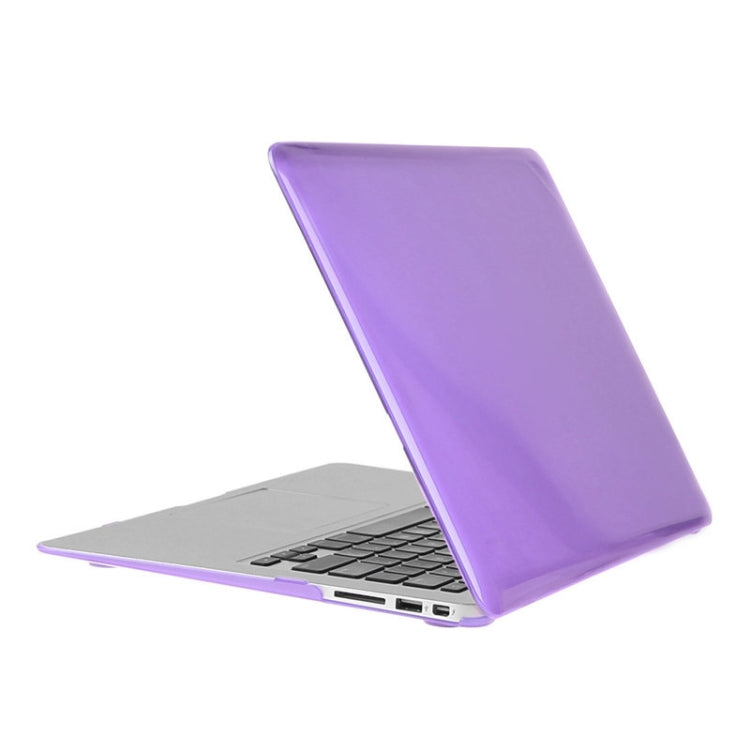 ENKAY for Macbook Air 13.3 inch (US Version) / A1369 / A1466 Hat-Prince 3 in 1 Crystal Hard Shell Plastic Protective Case with Keyboard Guard & Port Dust Plug(Purple) - MacBook Air Cases by ENKAY | Online Shopping UK | buy2fix