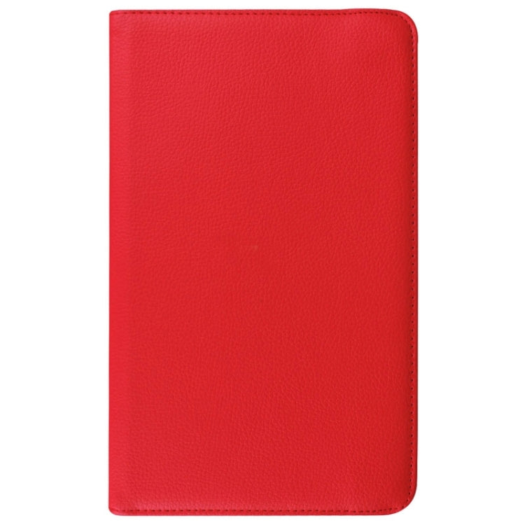 Litchi Texture Horizontal Flip Solid Color Leather Case with 360 Degrees Rotation Holder for Galaxy Tab E 9.6 / T560 / T561(Red) - Other Galaxy Tab PC by buy2fix | Online Shopping UK | buy2fix