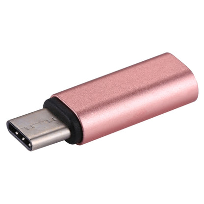 8 Pin Female to USB-C / Type-C Male Metal Shell Adapter, For Galaxy S8 & S8 + / LG G6 / Huawei P10 & P10 Plus / Oneplus 5 / Xiaomi Mi6 & Max 2 and other Smartphones(Rose Gold) - Converter & Adapter by buy2fix | Online Shopping UK | buy2fix