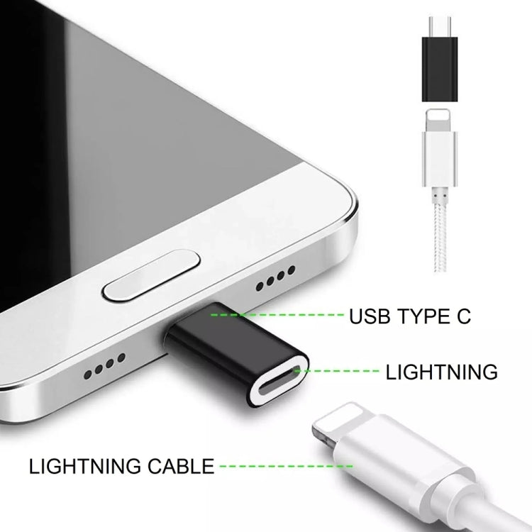 8 Pin Female to USB-C / Type-C Male Metal Shell Adapter(Gold) - Converter & Adapter by buy2fix | Online Shopping UK | buy2fix