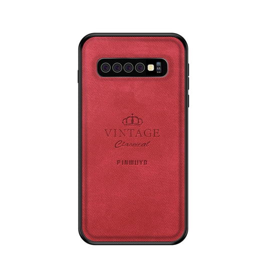PINWUYO Shockproof Waterproof Full Coverage PC + TPU + Skin Protective Case for Galaxy S10 Plus(Red) - Galaxy Phone Cases by PINWUYO | Online Shopping UK | buy2fix