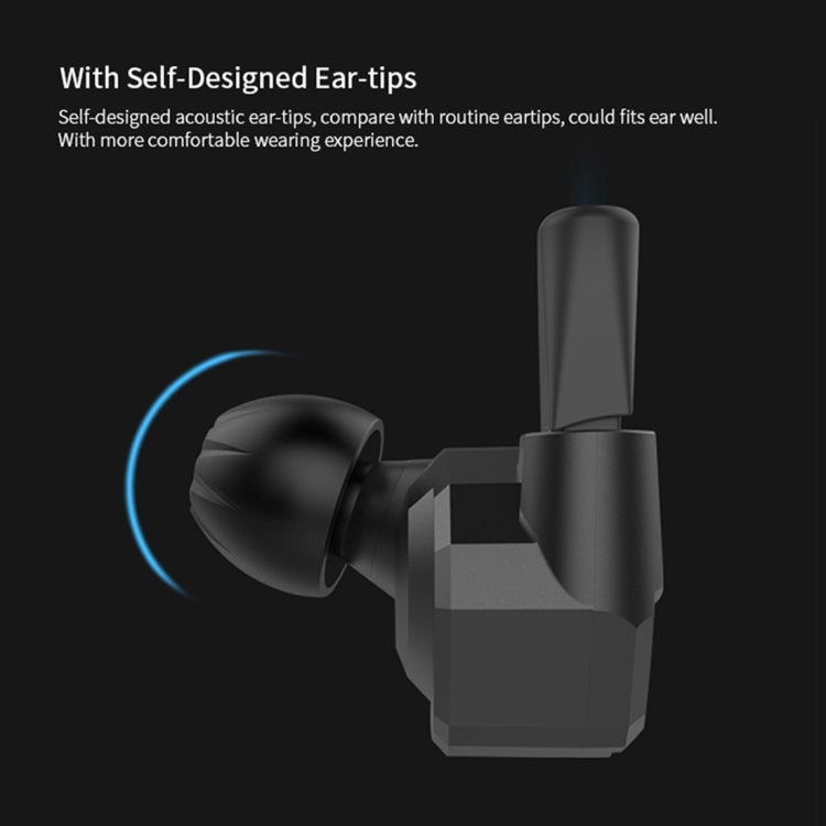 KZ ZS6 3.5mm Plug Hanging Ear Sports Design In-Ear Style Wire Control Earphone, Cable Length: 1.2m(Black) - In Ear Wired Earphone by KZ | Online Shopping UK | buy2fix