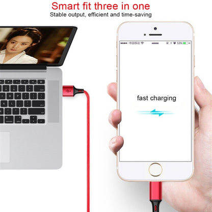 For iPhone / Apple Watch 3 In 1 8 Pin + Type-C / USB-C + Magnetic Charging Base Multi-function Charging Cable, Length: 1m(Black) - Multifunction Cable by buy2fix | Online Shopping UK | buy2fix