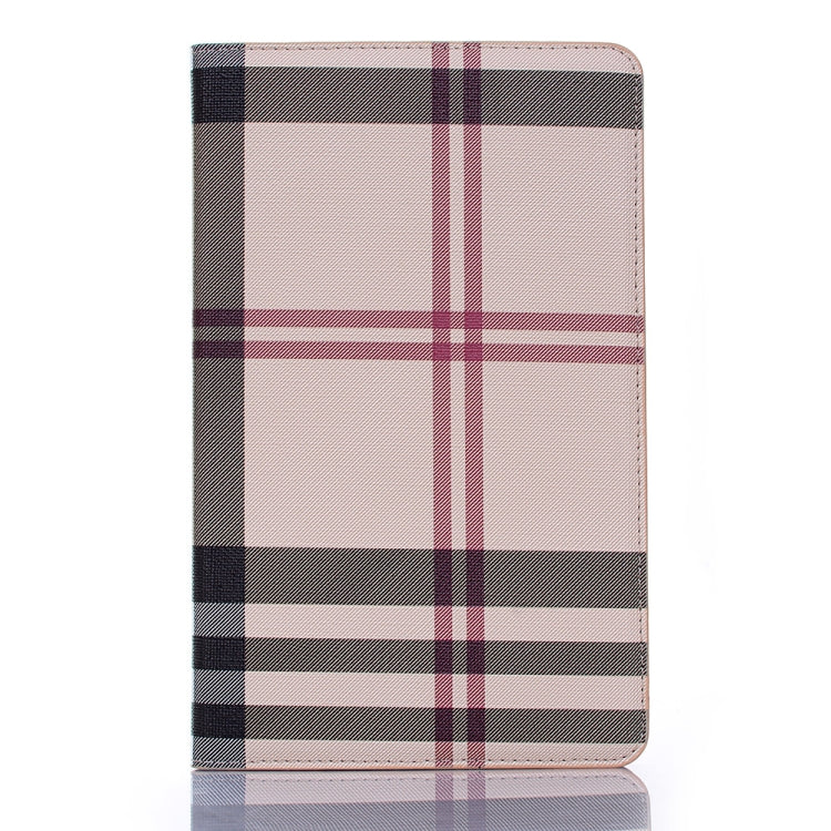 Plaid Texture Horizontal Flip Leather Case for Galaxy Tab A 8 (2019) P200 / P205,  with Holder & Card Slots & Wallet (White) - Tab A 8.0 & S Pen (2019) P200/P205 by buy2fix | Online Shopping UK | buy2fix