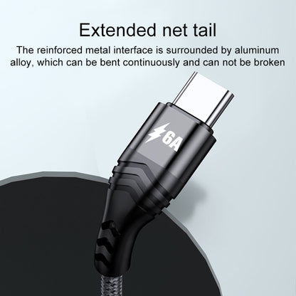 4 in 1 66W 6A USB to 8 Pin + Micro USB + Dual USB-C / Type-C Fast Charging Data Cable, Cable Length: 1.2m(Grey) - Multifunction Cable by buy2fix | Online Shopping UK | buy2fix