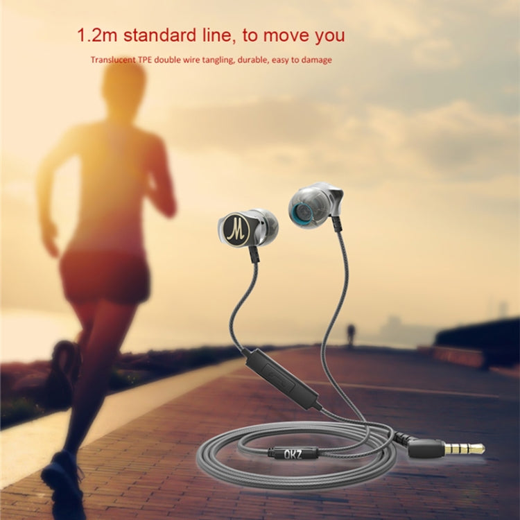 QKZ DM7 High-quality In-ear All-metal Sports Music Headphones, Microphone Version - In Ear Wired Earphone by QKZ | Online Shopping UK | buy2fix