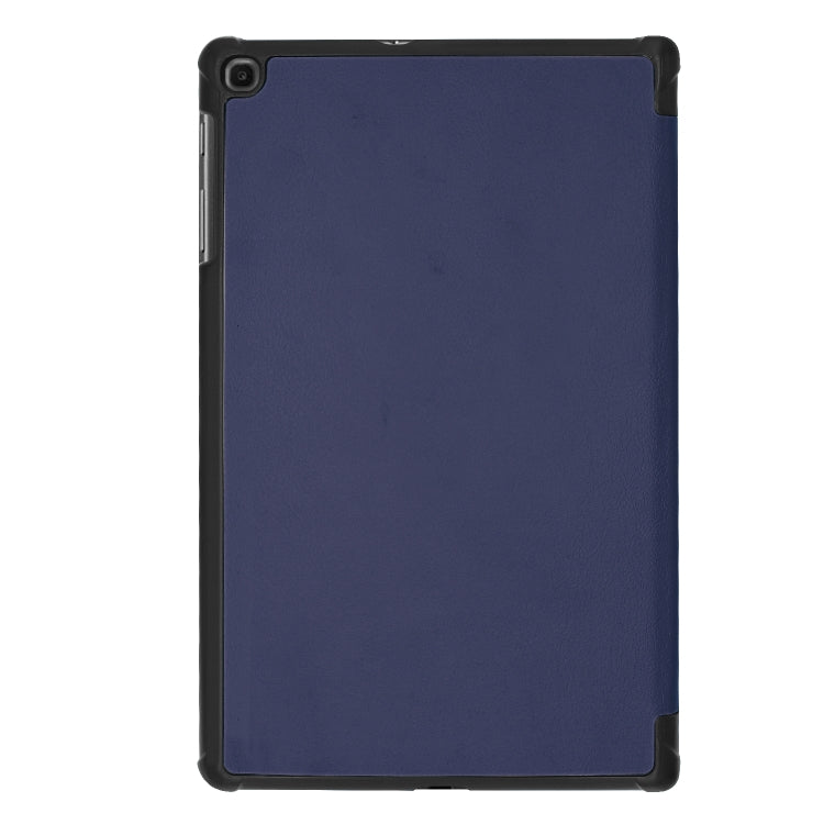 ENKAY PU Leather + Plastic Bottom Case with Three-folding Holder for Galaxy Tab A 10.1 (2019) T510 / T515(Dark Blue) - Tab A 10.1 (2019) T510 / T515 by ENKAY | Online Shopping UK | buy2fix