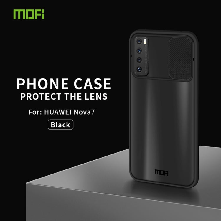 For Huawei nova 7 MOFI Xing Dun Series PC + TPU Anti-peep Waterproof And Anti-drop All-inclusive Protective Shell, Translucent Frosted(Black) - Huawei Cases by MOFI | Online Shopping UK | buy2fix