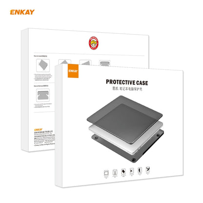 ENKAY 3 in 1 Matte Laptop Protective Case + EU Version TPU Keyboard Film + Anti-dust Plugs Set for MacBook Pro 15.4 inch A1707 & A1990 (with Touch Bar)(White) - MacBook Pro Cases by ENKAY | Online Shopping UK | buy2fix