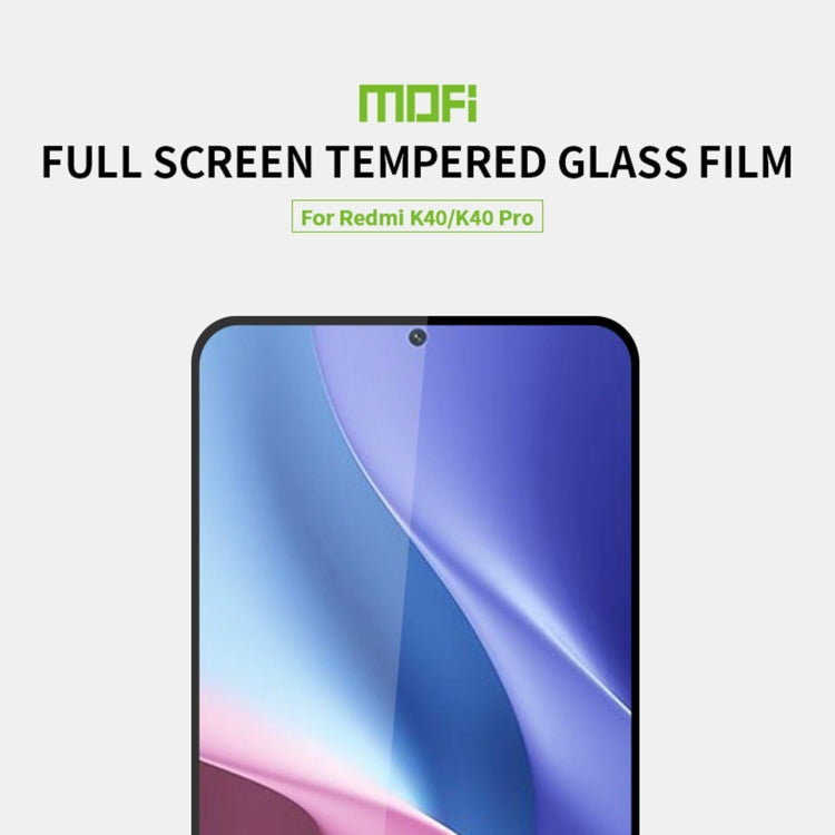 For Xiaomi Redmi K40 / K40 Pro MOFI 9H 2.5D Full Screen Tempered Glass Film(Black) -  by MOFI | Online Shopping UK | buy2fix