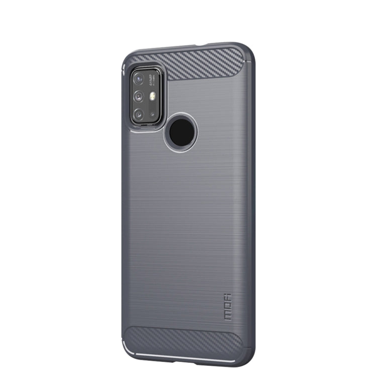 For Motorola Moto G10 / G30 MOFI Gentleness Series Brushed Texture Carbon Fiber Soft TPU Case(Gray) - Motorola Cases by MOFI | Online Shopping UK | buy2fix