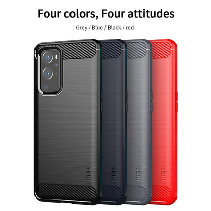 For OnePlus 9 MOFI Gentleness Series Brushed Texture Carbon Fiber Soft TPU Case(Blue) - OnePlus Cases by MOFI | Online Shopping UK | buy2fix