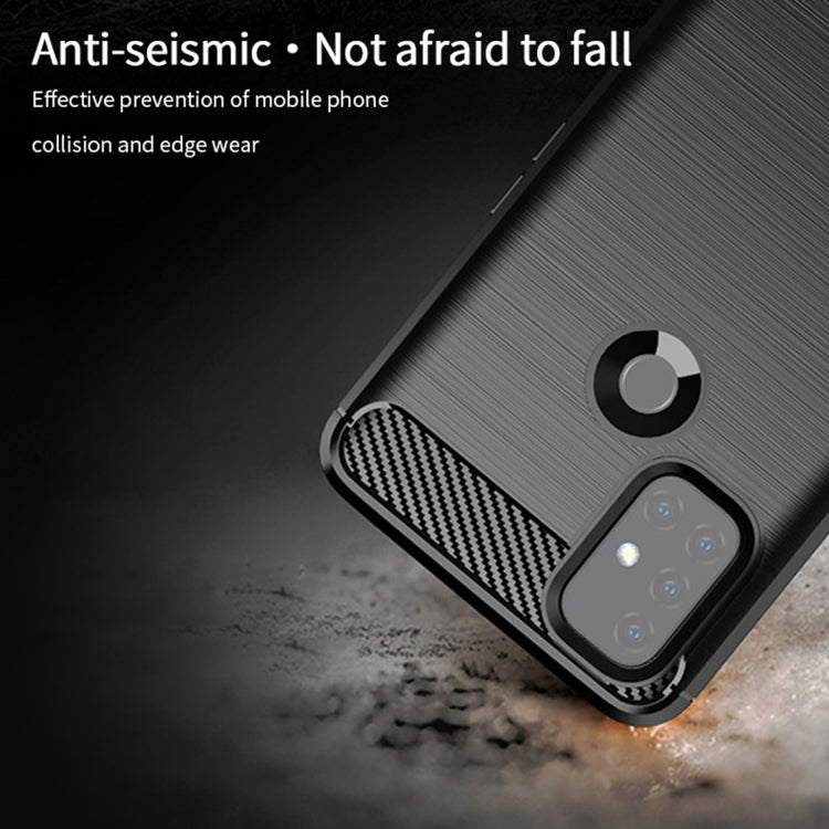 For OnePlus Nord N10 5G MOFI Gentleness Series Brushed Texture Carbon Fiber Soft TPU Case(Black) - OnePlus Cases by MOFI | Online Shopping UK | buy2fix