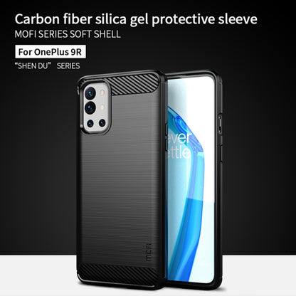 For OnePlus 9R MOFI Gentleness Series Brushed Texture Carbon Fiber Soft TPU Case(Black) - OnePlus Cases by MOFI | Online Shopping UK | buy2fix