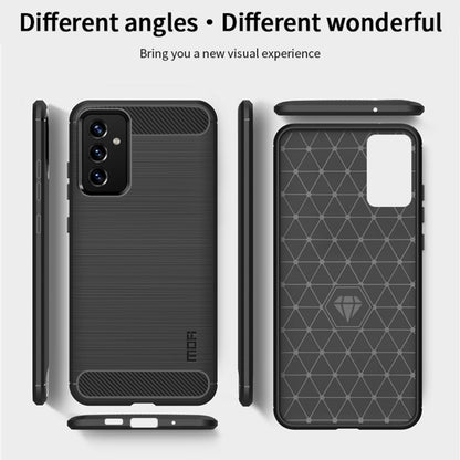 For Samsung Galaxy A82 / Quantum2 MOFI Gentleness Series Brushed Texture Carbon Fiber Soft TPU Case(Blue) - Galaxy Phone Cases by MOFI | Online Shopping UK | buy2fix