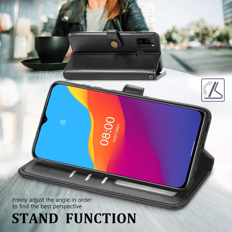 For Blackview A70 Solid Color Leather Buckle Phone Case with Lanyard & Photo Frame & Card Slot & Wallet & Stand Function(Blue) - More Brand by buy2fix | Online Shopping UK | buy2fix