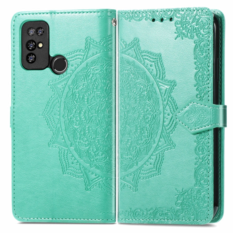 For Doogee X96 Pro Mandala Flower Embossed Horizontal Flip Leather Case with Holder & Three Card Slots & Wallet & Lanyard(Green) - More Brand by buy2fix | Online Shopping UK | buy2fix