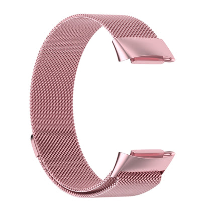 Milano Magnetic Metal Watch Band for Fitbit Charge 5(Rose Pink) - Watch Bands by buy2fix | Online Shopping UK | buy2fix