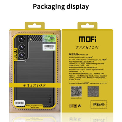 For Samsung Galaxy S22 Ultra 5G MOFI Gentleness Series Brushed Texture Carbon Fiber Soft TPU Case(Gray) - Galaxy S22 Ultra 5G Cases by MOFI | Online Shopping UK | buy2fix