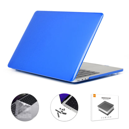 ENKAY Hat-Prince 3 in 1 Crystal Laptop Protective Case + TPU Keyboard Film + Anti-dust Plugs Set for MacBook Pro 16.2 inch A2485 2021/A2880 2023, Version:EU Version(Dark Blue) - MacBook Pro Cases by ENKAY | Online Shopping UK | buy2fix