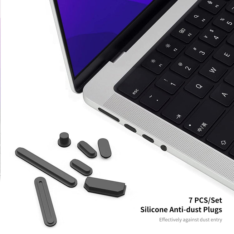 ENKAY Hat-Prince 3 in 1 Matte Laptop Protective Case + TPU Keyboard Film + Anti-dust Plugs Set for MacBook Pro 14.2 inch A2442 2021/A2779 2023, Version:US Version(Purple) - MacBook Pro Cases by ENKAY | Online Shopping UK | buy2fix