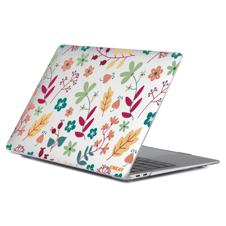 ENKAY Flower Series Pattern Laotop Protective Crystal Case For MacBook Pro 15.4 inch A1707 / A1990(Spring) - MacBook Pro Cases by ENKAY | Online Shopping UK | buy2fix