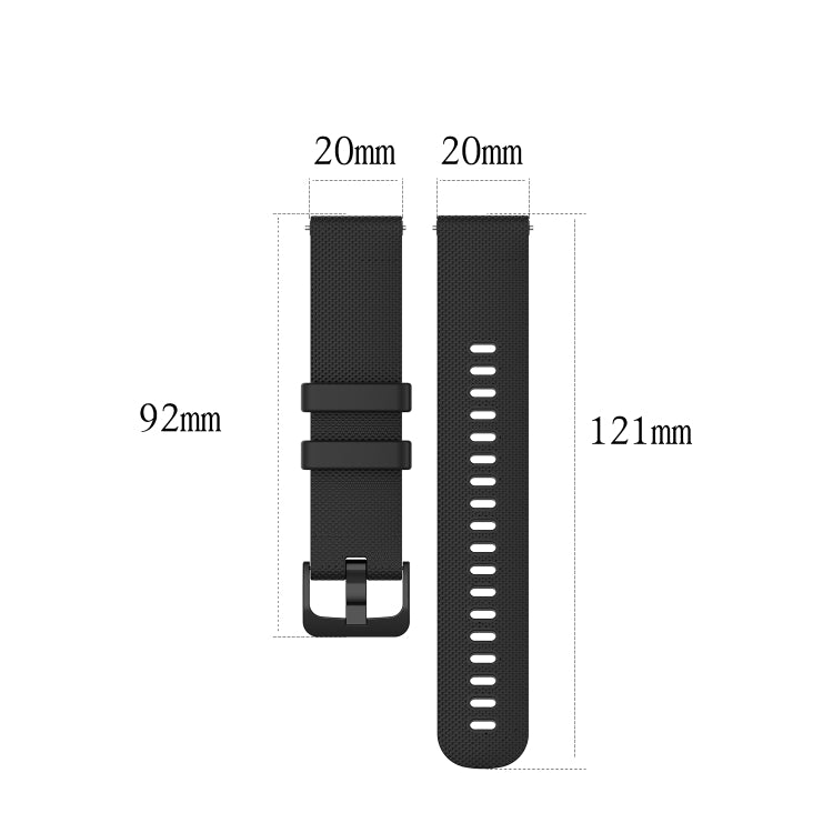 For Amazfit GTS 3 Checkered Silicone Watch Band(White) - Watch Bands by buy2fix | Online Shopping UK | buy2fix