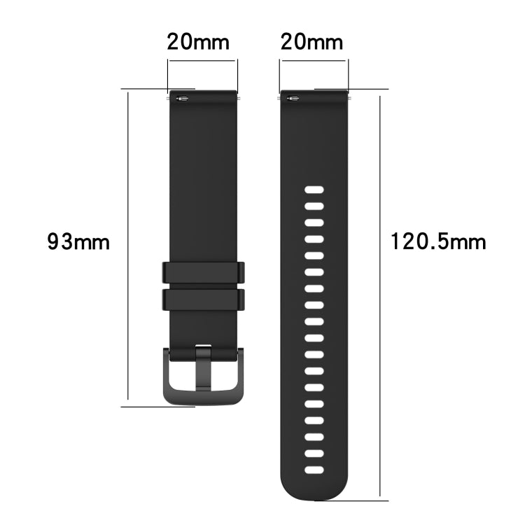 For Amazfit GTS 3 20mm Carbon Fiber Striped Silicone Watch Band(White) - Watch Bands by buy2fix | Online Shopping UK | buy2fix
