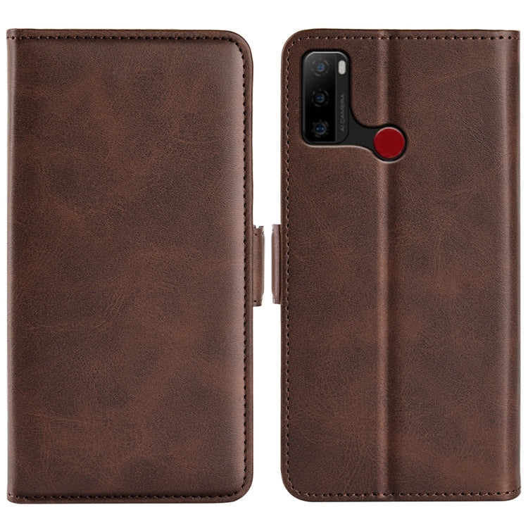 For Ulefone note 10 Dual-side Magnetic Buckle Leather Phone Case(Brown) - Ulefone Cases by buy2fix | Online Shopping UK | buy2fix