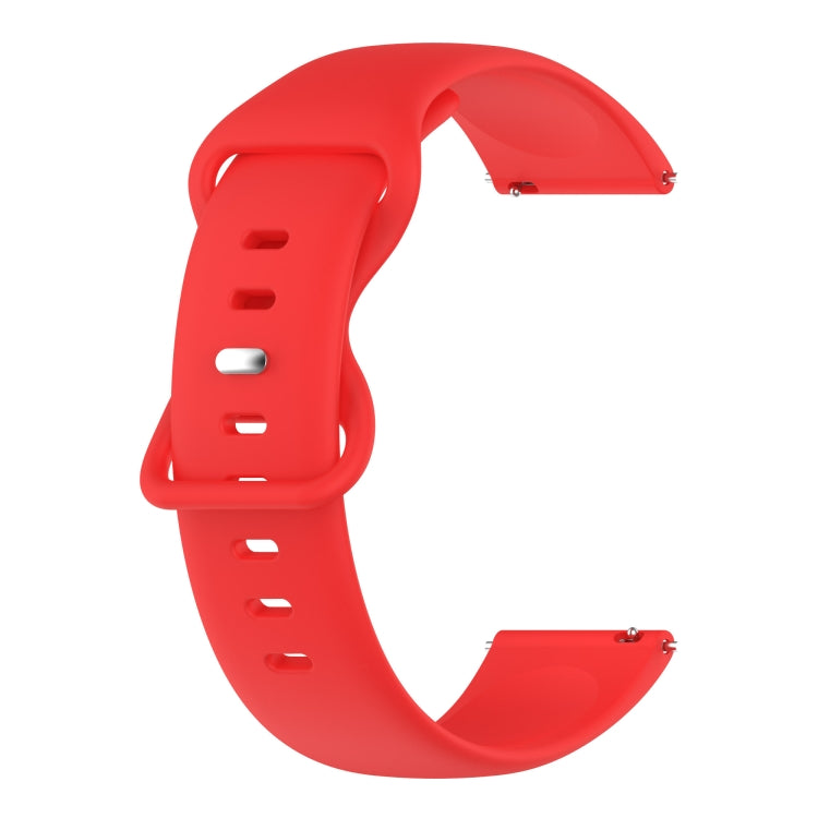 For Samsung Galaxy Watch4 40mm/44mm 20mm Solid Color Silicone Watch Band(Red) - Watch Bands by buy2fix | Online Shopping UK | buy2fix