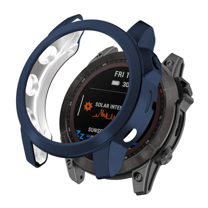 For Garmin Fenix 7 Shockproof TPU Watch Case(Dark Blue) - Watch Cases by buy2fix | Online Shopping UK | buy2fix